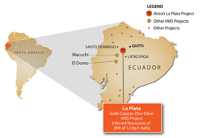 Atico La Plata Mine Location